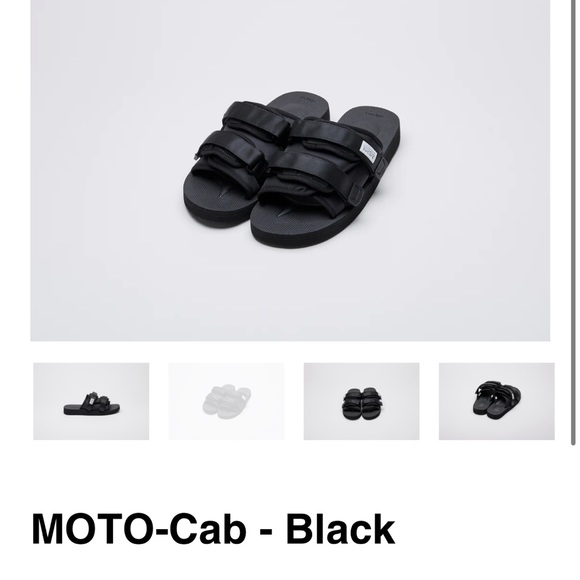 Suicoke Moto Cab Slides - Black - 6 Unisex - Picture 1 of 5